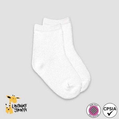 Baby Socks White 100% Polyester- Laughing Giraffe®