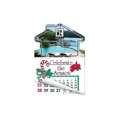 House Shape Calendar Pad Sticker W/Tear Away Calendar