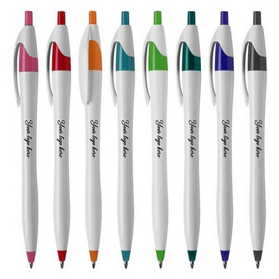 Silver Pens W/ Colored Rubber Grip