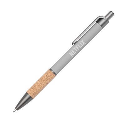 Otto Aluminum Pen w/Cork Grip - Gray