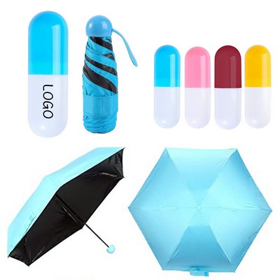 Mini Umbrella With Capsule Case