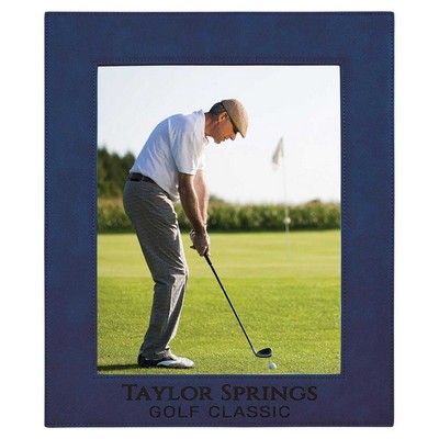 Leatherette 8 x 10 Photo Frame - Blue/Silver