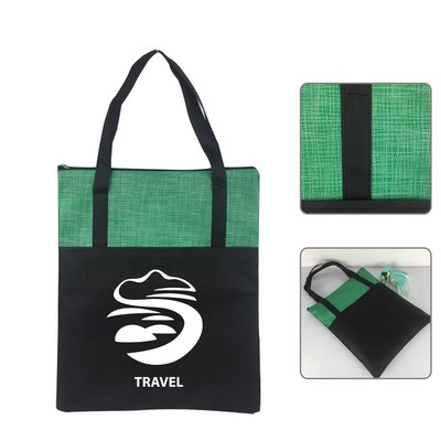 Folding Zipper Non-Woven Bag