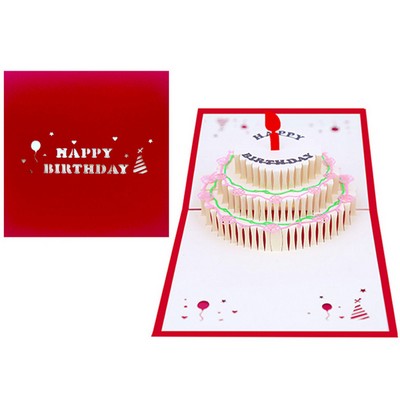 Birthday Cake 3D Pop Up Greeting Card