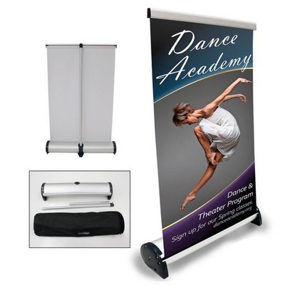 Desktop Executive Banner Stand (15"x Custom Heights")