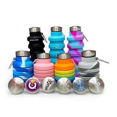 19oz Silicone Collapsible Bottle Travel Cup