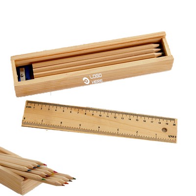 Premium Wooden Colored Pencil Set W/ Box