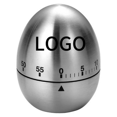 Egg-shaped Stainless Steel Kitchen Timer