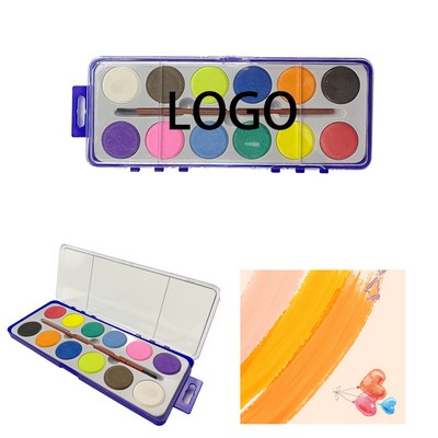 12 Colors Pure Watercolor Paint Set