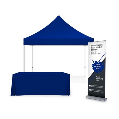 Portable Canopy Tent with Rollup Stand & Table Cover