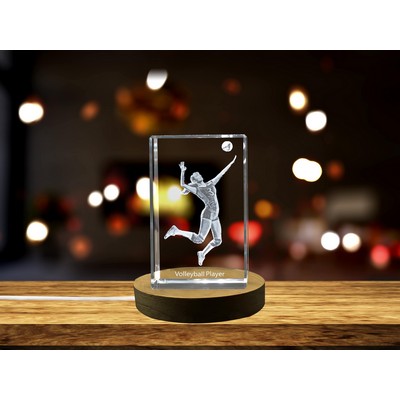 Volleyball Player 3D Engraved Crystal 3D Engraved Crystal Keepsake/Gift/Decor/Collectible/Souvenir