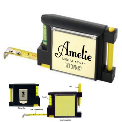 Steel Tape Measure w/Notepad & Pen