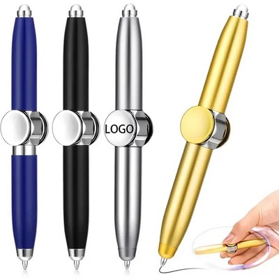 Fidget Spinner Stress Reducer Ballpoint Pens With LED Light