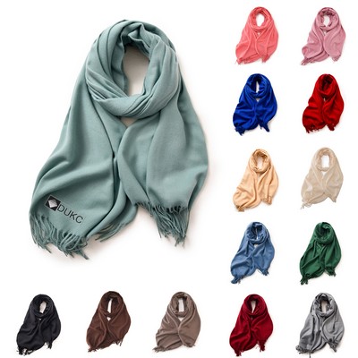 Solid Color Soft Pashmina Scarf