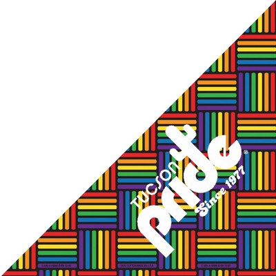 Rainbow Pride Weave Stripes Pet Bandanna Triangle (XS/SM) 14"x14"x19" USA Made