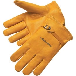 Premium Golden Grain Cowhide Driver Gloves