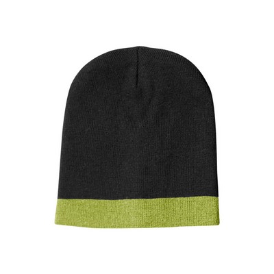 Acrylic Beanie w/ Contrast Trim