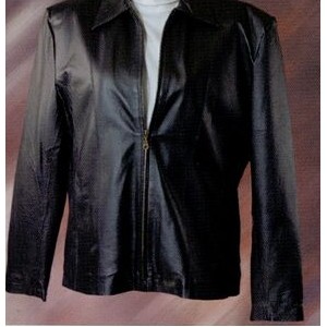 High Quality Soft Nappa Leather Jacket with Zipper Front