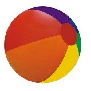 16" Inflatable Solid Rainbow Beach Ball