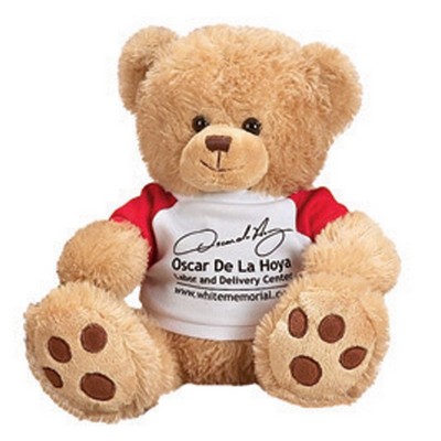 Beige Parker Bear Stuffed Animal w/Shirt (10")