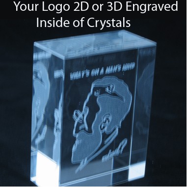 Crystal Block 3d Engraving