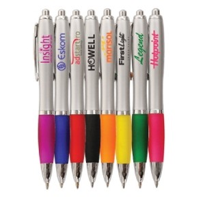 Curvaceous Grip Satin Click Ballpoint Pen