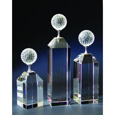 11" Large Crystal Golf Tower Award