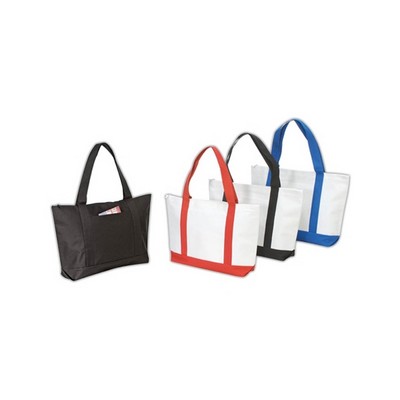 Poly Tote Bag w/Zipper (19"x12"x4.5")