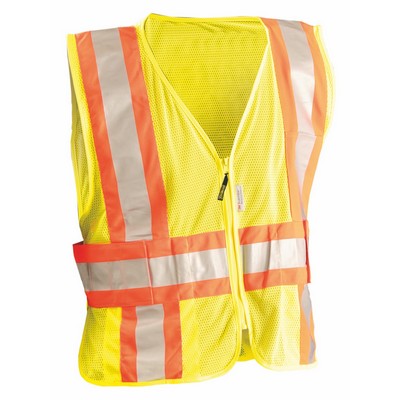 Class 2 Mesh Two Tone Expandable Vest