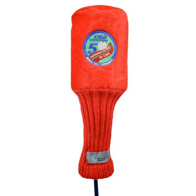 Plush Red Golf Head Cover