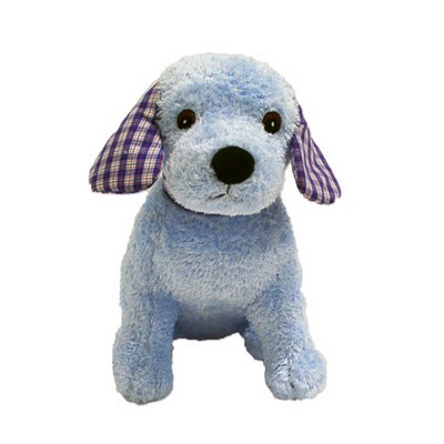 Custom Plush Blue Plaid Dog