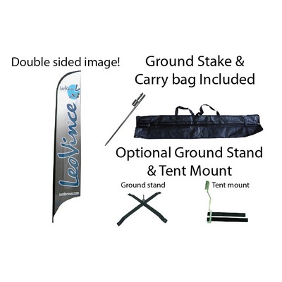 15' Double Sided Feather Flag kit W/ Carrying Bag