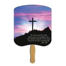 John 3:16 Hand Fan Stock Graphic