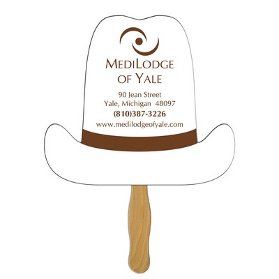 10 Gallon Hat Hand Fan Full Color (1 Side)