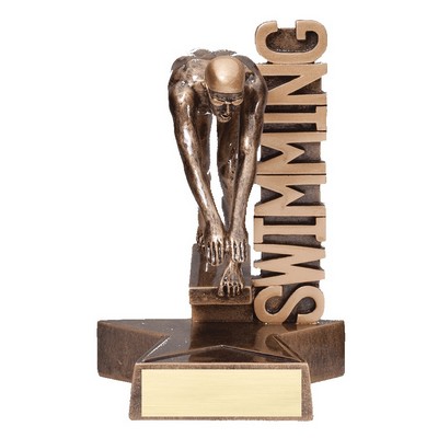 6.5" Male Swimming Billboard Resin Series Trophy