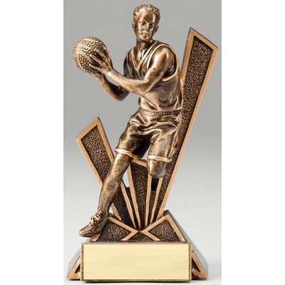 Basketball, Male Check-Mate Resin - 6-1/2" Tall