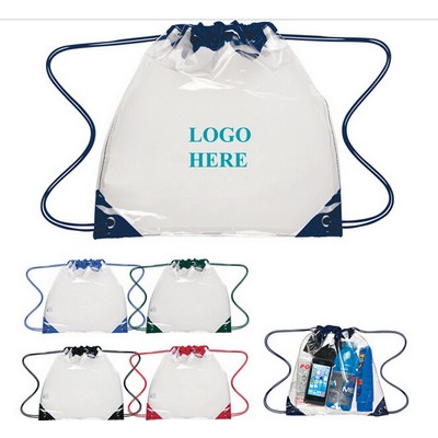 Clear PVC Drawstring Backpack