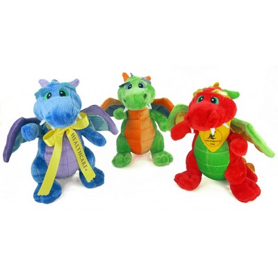 7" Legendary Dragon Assortment w/Ribbon & One Color Imprint