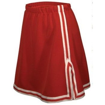 Girl's 10 Oz. Stretch Double Knit Solid Color A-Line Skirt w/Bottom Trim & One Side V-Notch