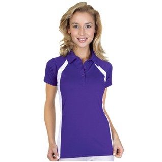 Ladies Performance Interlock Color Block Polo Shirt (Union Made)