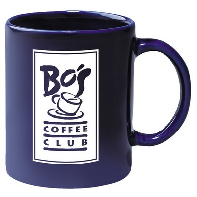 1 Color Ceramic Mug: Cobalt