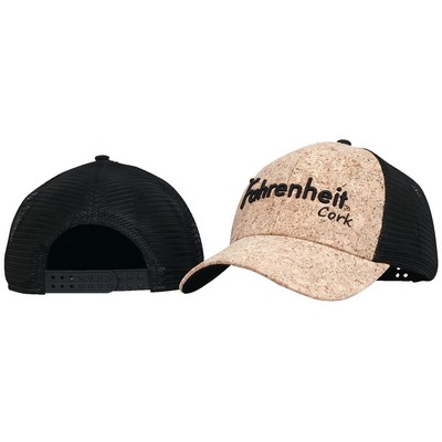 6-Panel Cork Trucker Cap