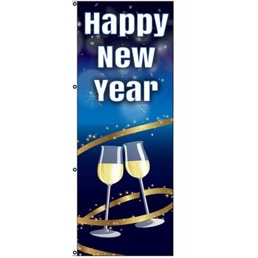 Avenue Banners Holiday Flag (Happy New Year- Blue)