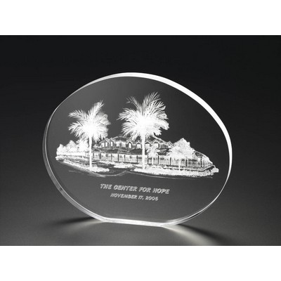 4" Horizontal Oval Award