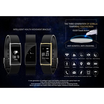 0.96 OLED Screen IP67 Intelligent Health Movement Bracelet