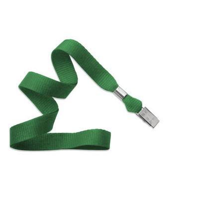 5/8" Blank Lanyard w/Bulldog Clip (Kelly Green)