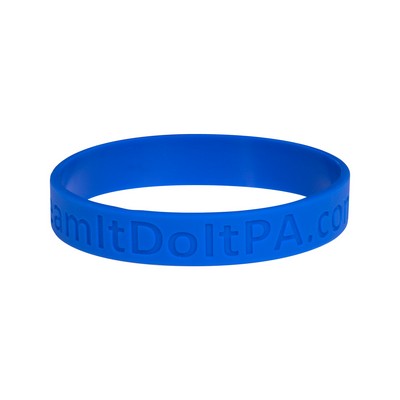 1/4" Silicone Wristband - Debossed