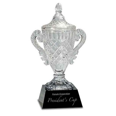 14" Crystal Cup on Black Pedestal Base