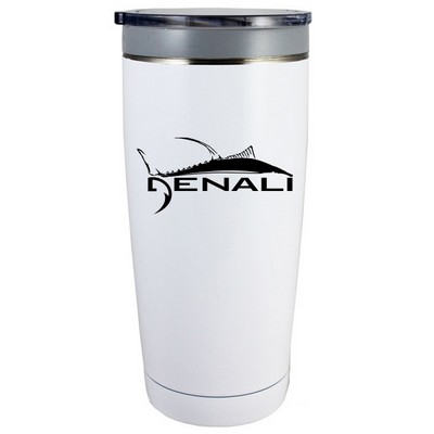 22 Oz. White CeramiSteel Boss Stainless Double Wall Vacuum Insulated Tumbler