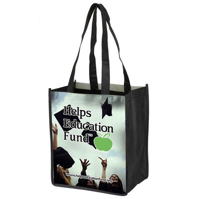 "TYSON" 8" W x 10" H Full Color Import Air Ship Glossy Lamination Grocery Shopping Tote (Overseas)